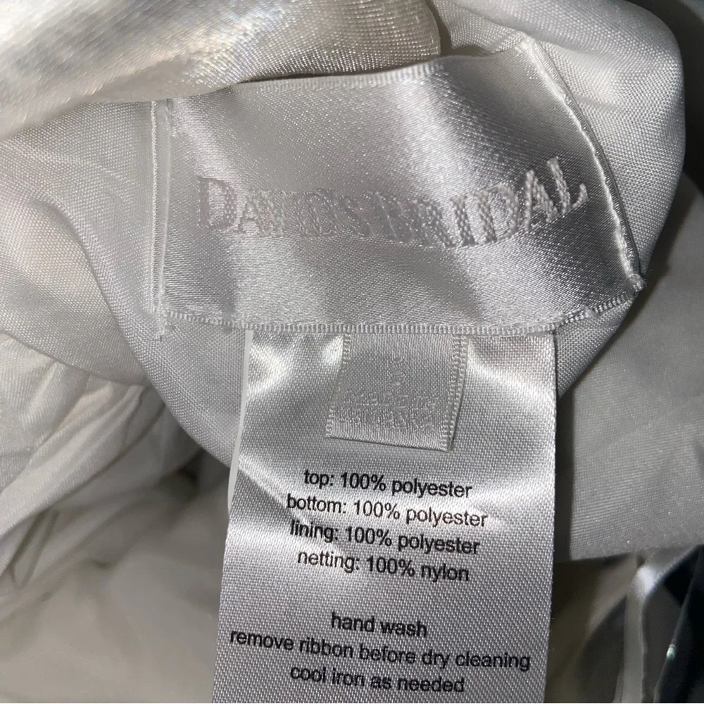 David’s Bridal Dress Girls Size 8 Ivory Wedding Communion Flower Girl Tulle NWT - Picture 11 of 11